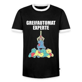 Greifautomat Experte Kirmes Schausteller Geschenk - Männer Kontrast-T-Shirt - Schwarz/Weiß - Vorne - AI Model Female 172 light (172cm) & AI Model Male 178 light (178cm)