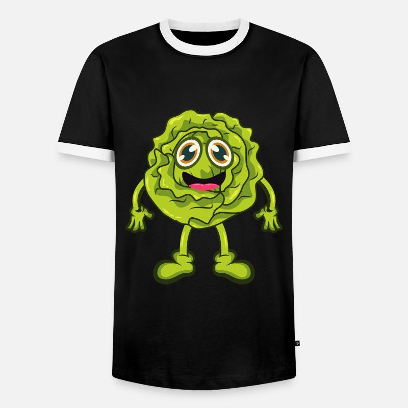 salad - Men's Ringer Shirt - black/white