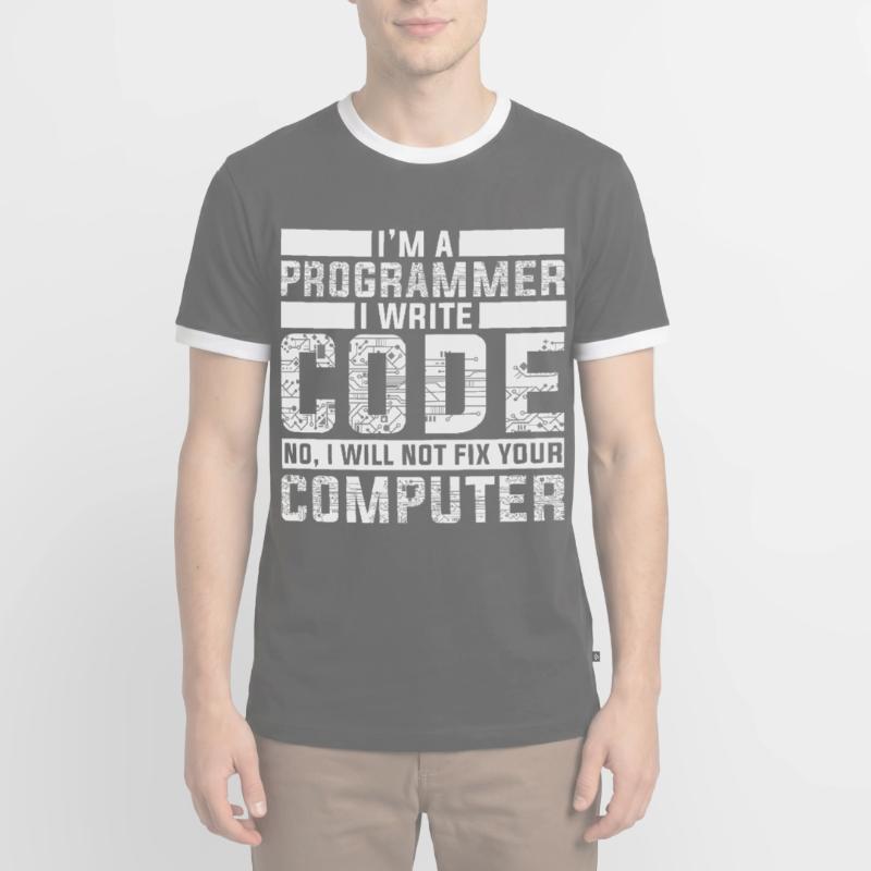 Programmierer Entwickler - Code Nerd Geek Männer Kontrast-T-Shirt