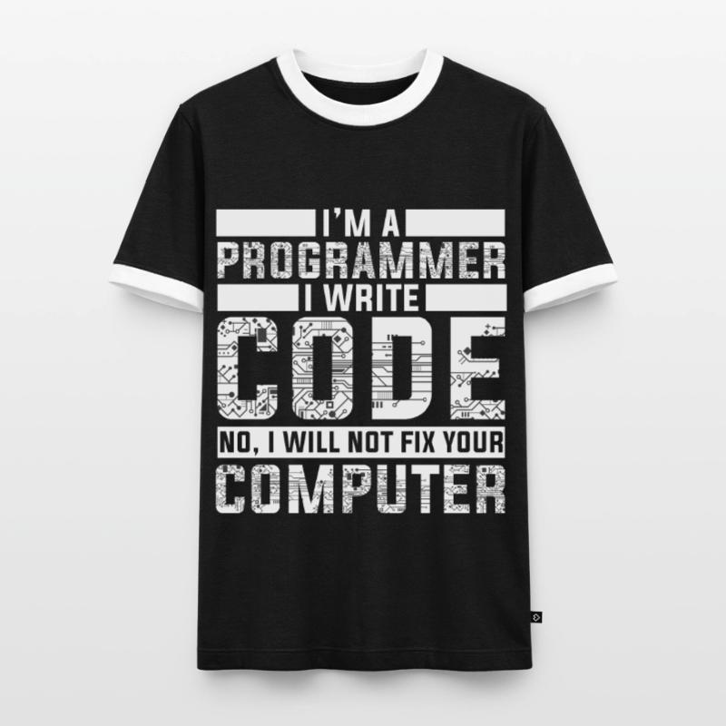 Programmierer Entwickler - Code Nerd Geek Männer Kontrast-T-Shirt