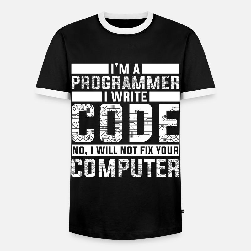 Programmierer Entwickler - Code Nerd Geek - Männer Kontrast-T-Shirt - Schwarz/Weiß