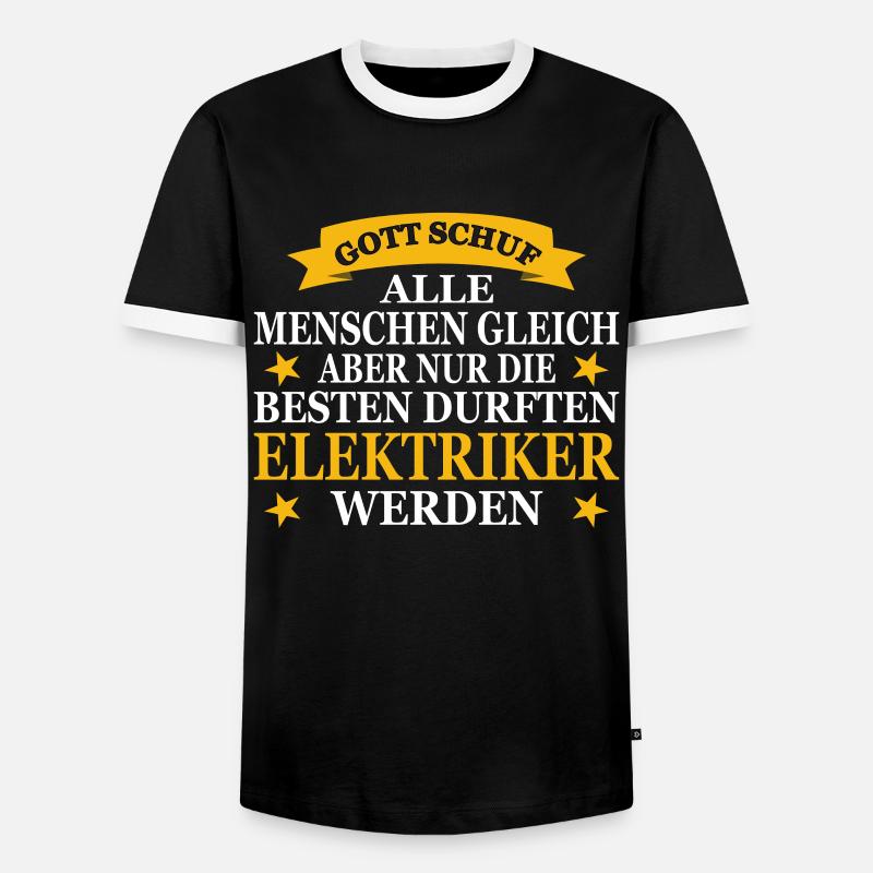 Elektriker Beruf Elektroniker Geschenkidee - Männer Kontrast-T-Shirt - Schwarz/Weiß