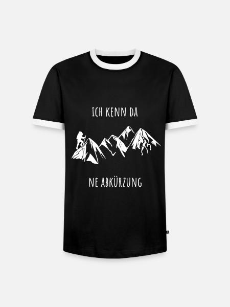 Wandern Abkürzung - Männer Kontrast-T-Shirt - Schwarz/Weiß
