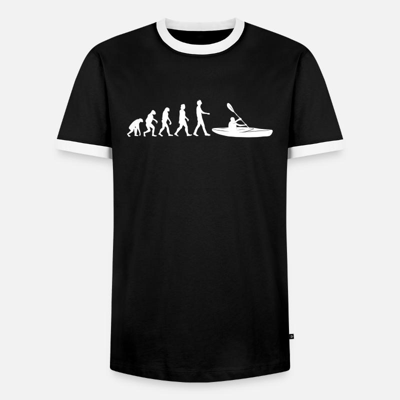 Kayaking Canoeing - Men's Ringer Shirt - black/white