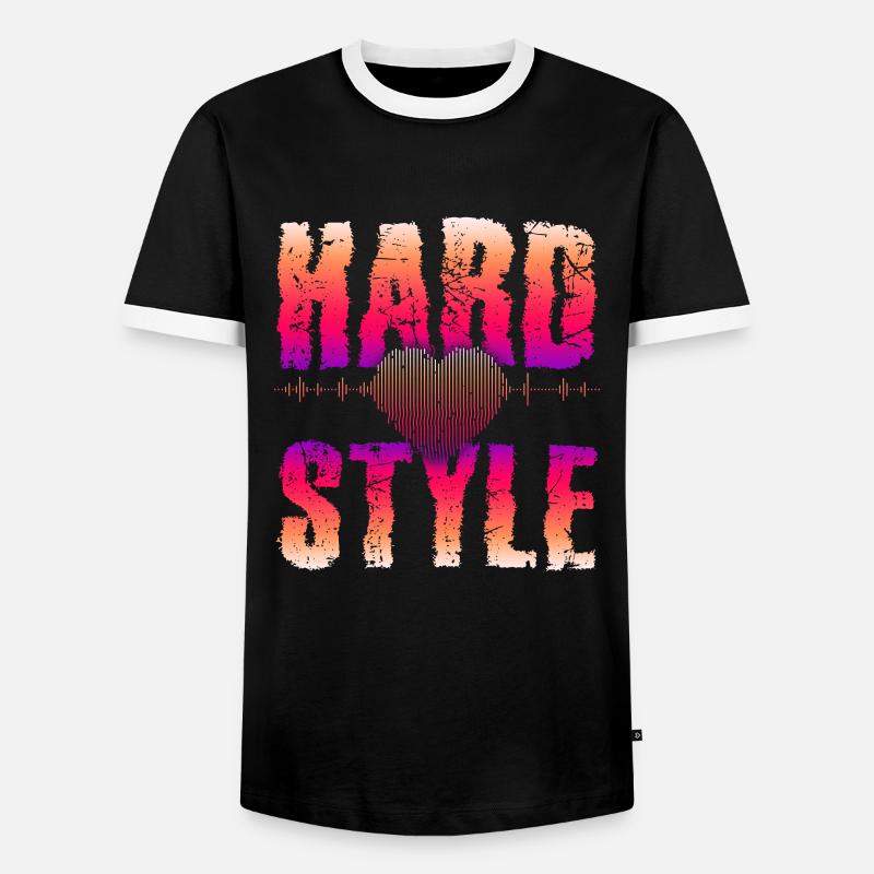 Hardstyle Techno Rave Raver Geschenk - Männer Kontrast-T-Shirt - Schwarz/Weiß