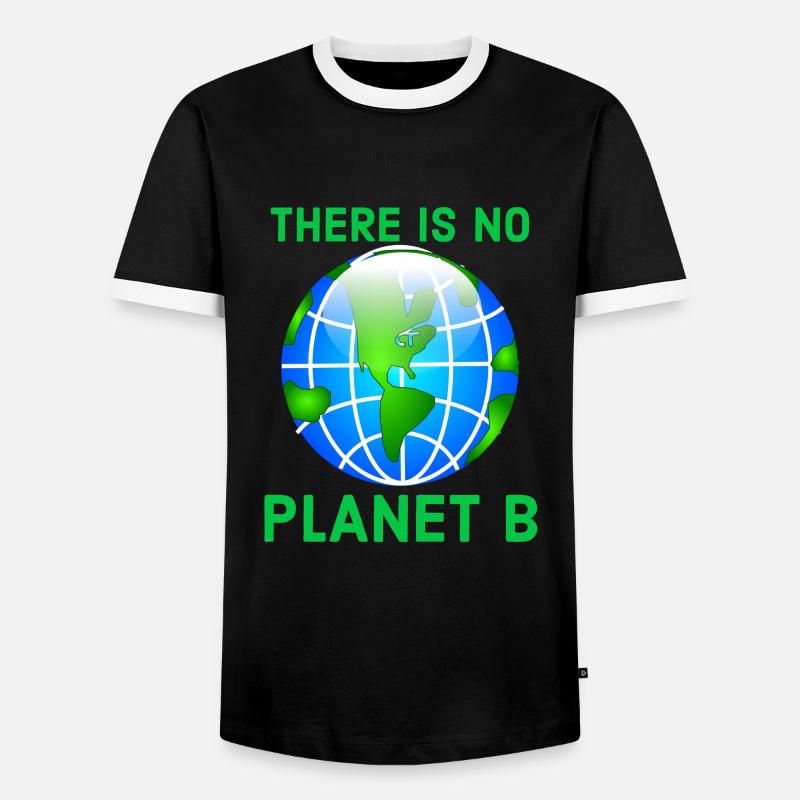 Environmental, Climate Change, Climate Change - Men's Ringer Shirt - black/white