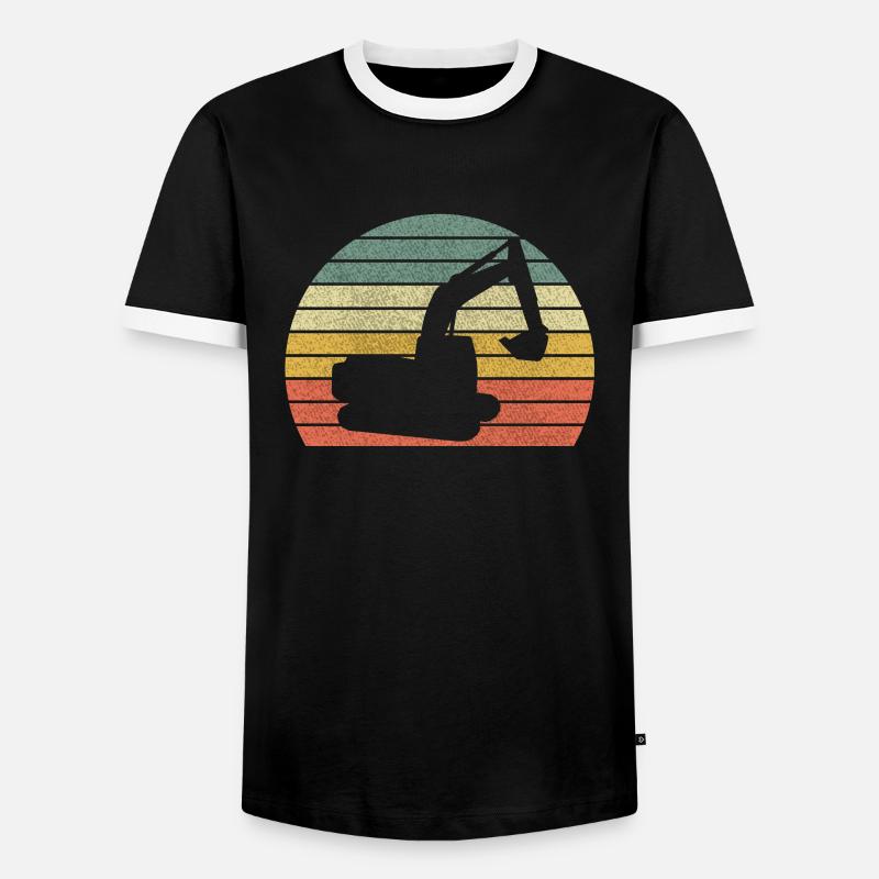 Baggerfahrer Baggern Baggerfahren Bagger - Männer Kontrast-T-Shirt - Schwarz/Weiß
