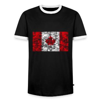 Canada Vintage - T-shirt contrasté Homme - noir/blanc - Devant - AI Model Female 172 light (172cm) & AI Model Male 178 light (178cm)