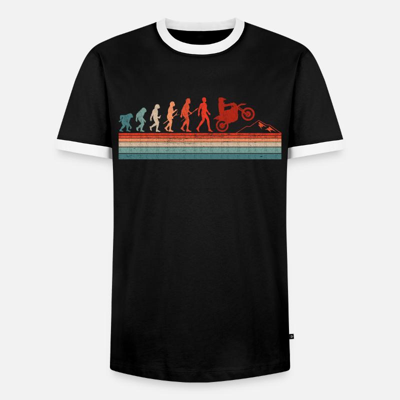 Motocross Evolution - Men's Ringer Shirt - black/white