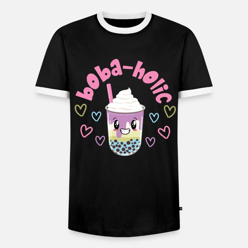 Bubble Tea - Männer Kontrast-T-Shirt - Schwarz/Weiß