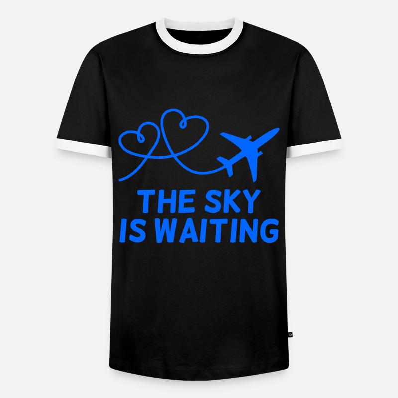 Airplane Pilot Saying Gift - Men's Ringer Shirt - black/white