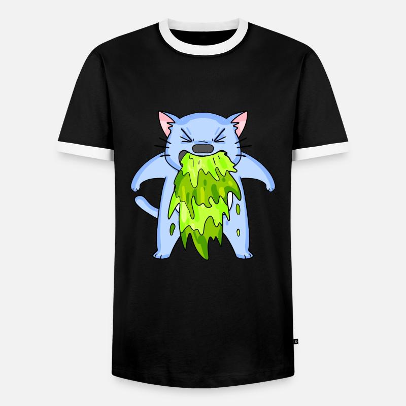 Erbrechen - Männer Kontrast-T-Shirt - Schwarz/Weiß
