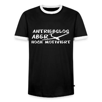 Segelfliegen Spruch Segelflieger - Männer Kontrast-T-Shirt - Schwarz/Weiß - Vorne - AI Model Female 172 light (172cm) & AI Model Male 178 light (178cm)