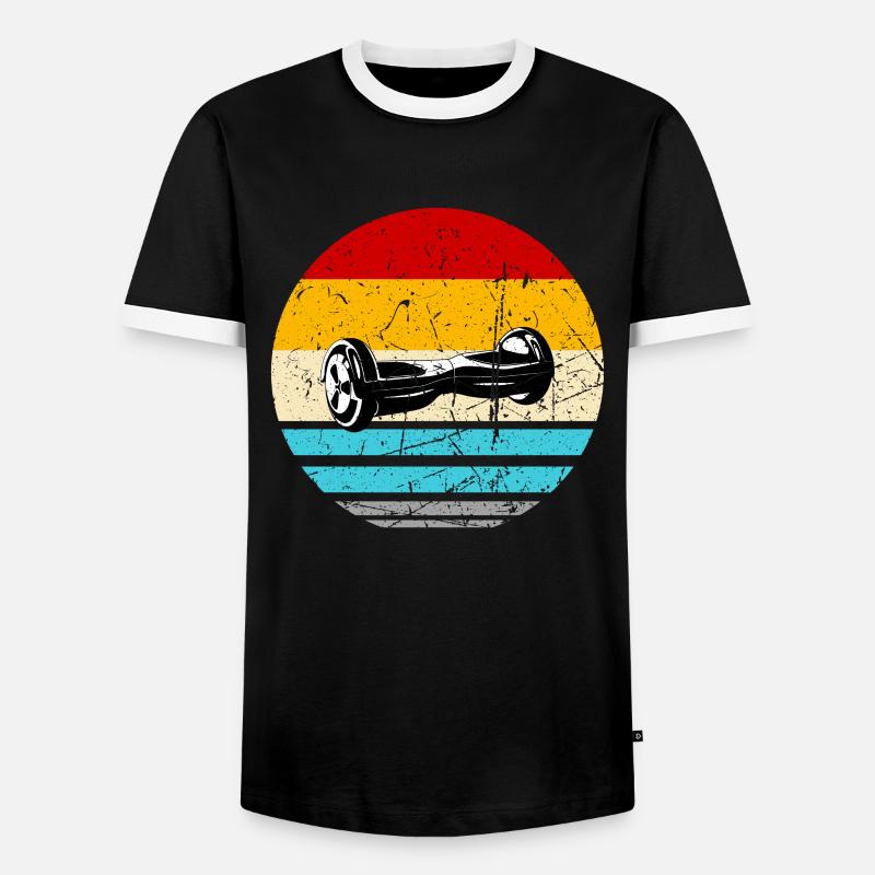 Hoverboard E-Board Skateboard Hovern - Männer Kontrast-T-Shirt - Schwarz/Weiß
