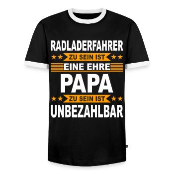 Radladerfahrer Geschenk Radlader Teleskoplader - Männer Kontrast-T-Shirt - Schwarz/Weiß - Vorne - AI Model Female 172 light (172cm) & AI Model Male 178 light (178cm)