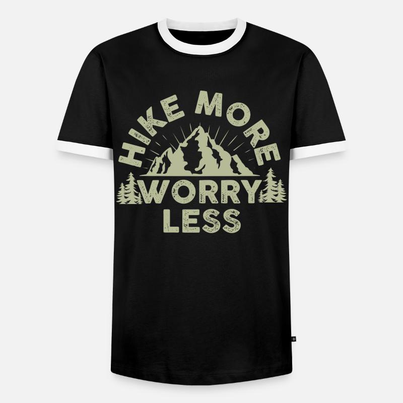 Wandern - Männer Kontrast-T-Shirt - Schwarz/Weiß
