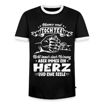 Mama und Tochter Beste Mutter Muttertag Geschenk - Männer Kontrast-T-Shirt - Schwarz/Weiß - Vorne - AI Model Female 172 light (172cm) & AI Model Male 178 light (178cm)