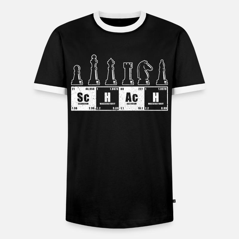 Échecs - T-shirt contrasté Homme - noir/blanc