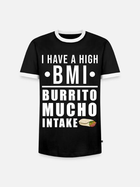 burrito - Men's Ringer Shirt - black/white