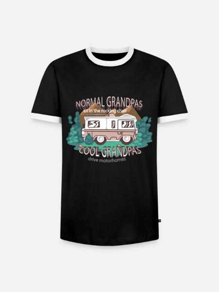 Cool grandpas drive camper - Men's Ringer Shirt - black/white