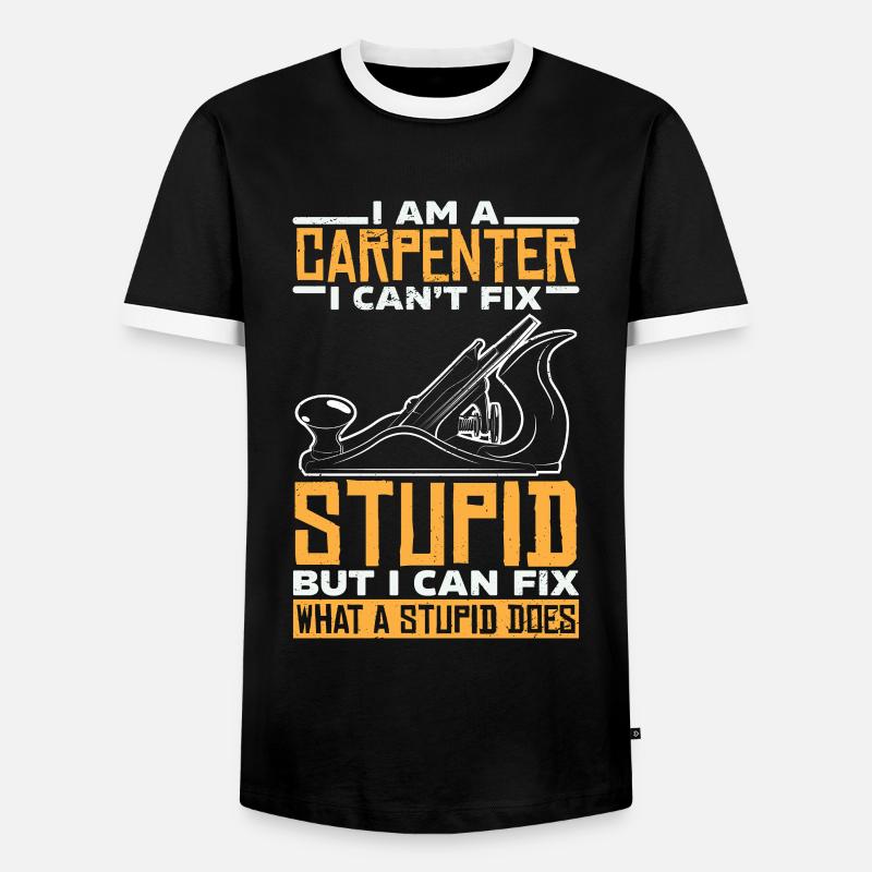 carpenter - Men's Ringer Shirt - black/white