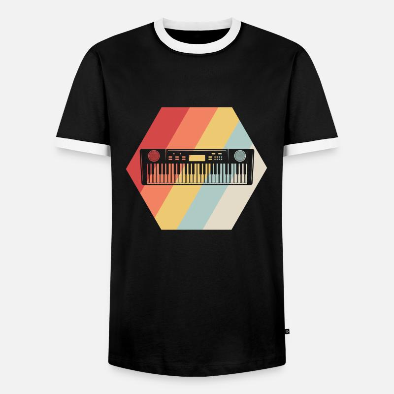 Keyboard Keyboarder Gift - Men's Ringer Shirt - black/white
