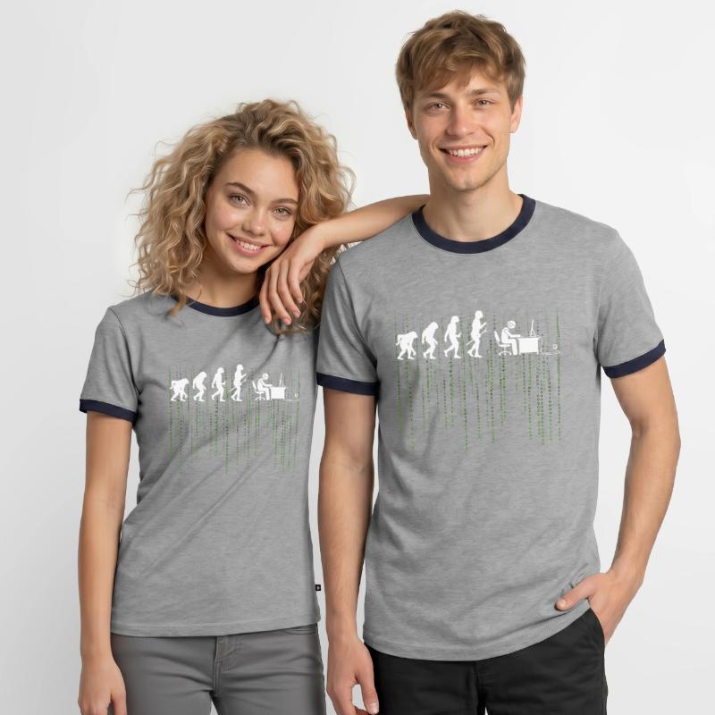 Evolution Computer Enticklung BrushIng Gift Men's Ringer Shirt