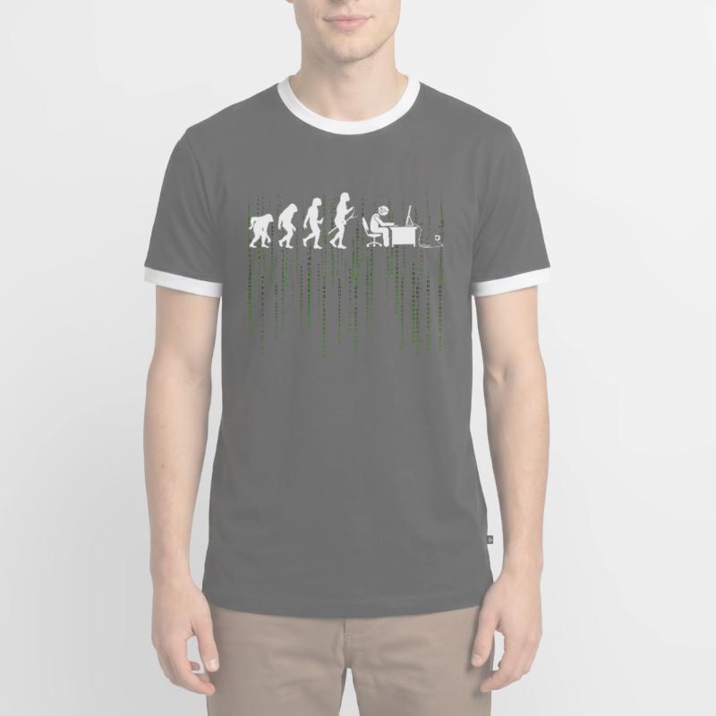 Evolution Computer Enticklung BrushIng Gift Men's Ringer Shirt