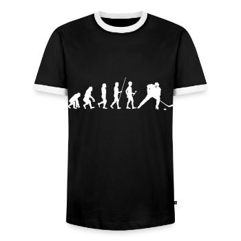 Hockey - T-shirt contrasté Homme - noir/blanc - Devant - AI Model Female 172 light (172cm) & AI Model Male 178 light (178cm)