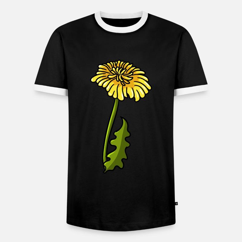 dandelion - Men's Ringer Shirt - black/white