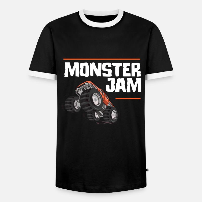 Monster Jam - Männer Kontrast-T-Shirt - Schwarz/Weiß