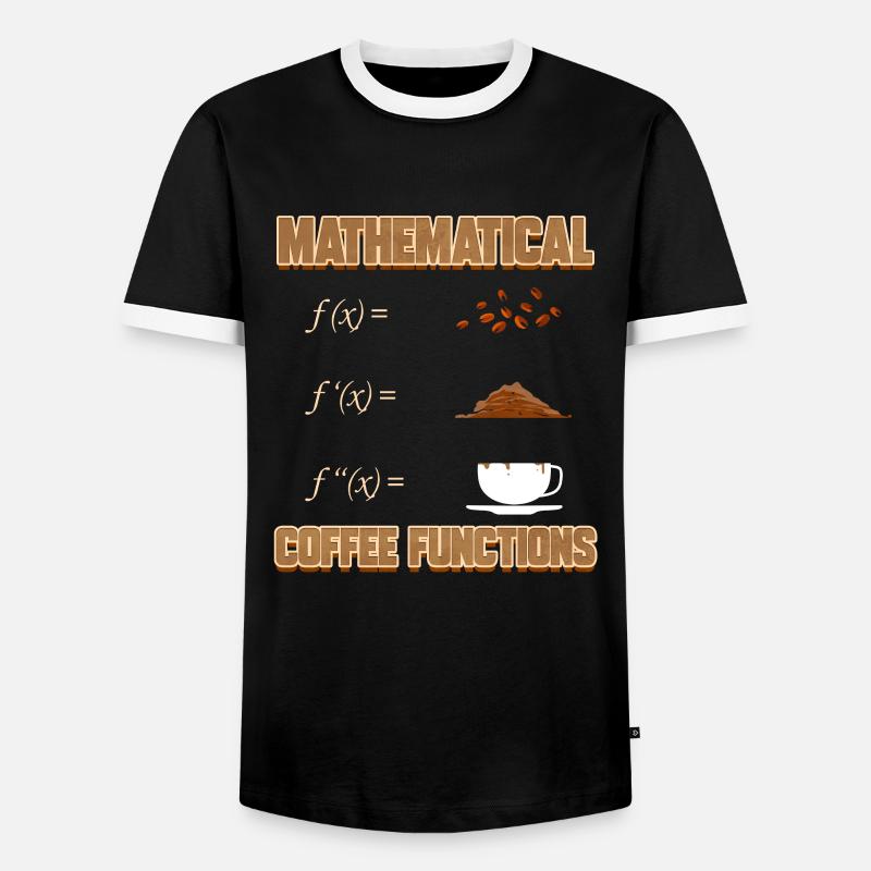 Mathematical Coffee Functions Mathematician - Men's Ringer Shirt - black/white