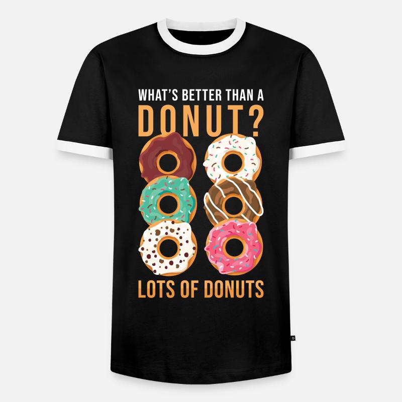 doughnut - Men's Ringer Shirt - black/white