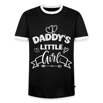 Papas Mädchen Vatertag Tochter - T-shirt contrasté Homme - noir/blanc - Devant - AI Model Female 172 light (172cm) & AI Model Male 178 light (178cm)