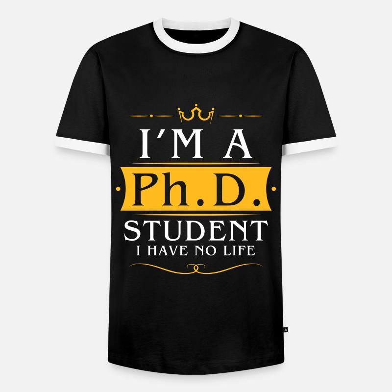 Ph.D. Student - Men's Ringer Shirt - black/white