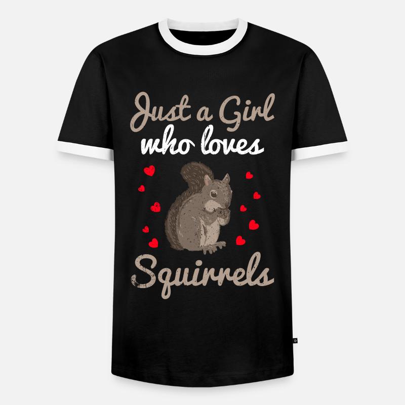 Eichhörnchen - Männer Kontrast-T-Shirt - Schwarz/Weiß