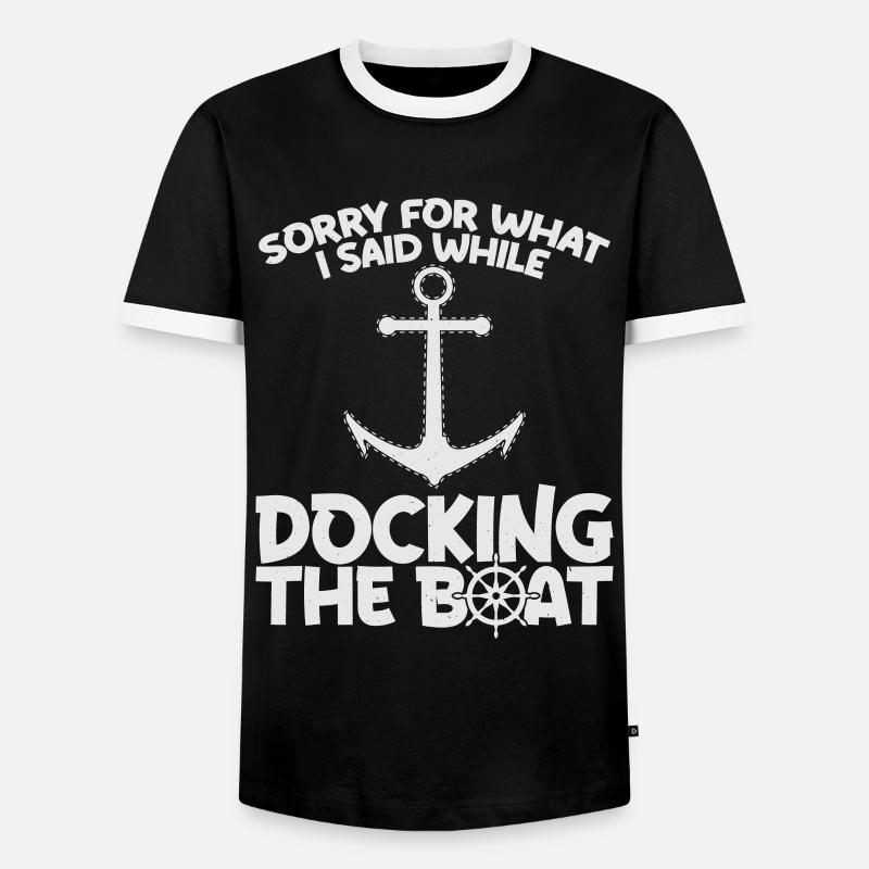 Ship Skipper Captain - Men's Ringer Shirt - black/white
