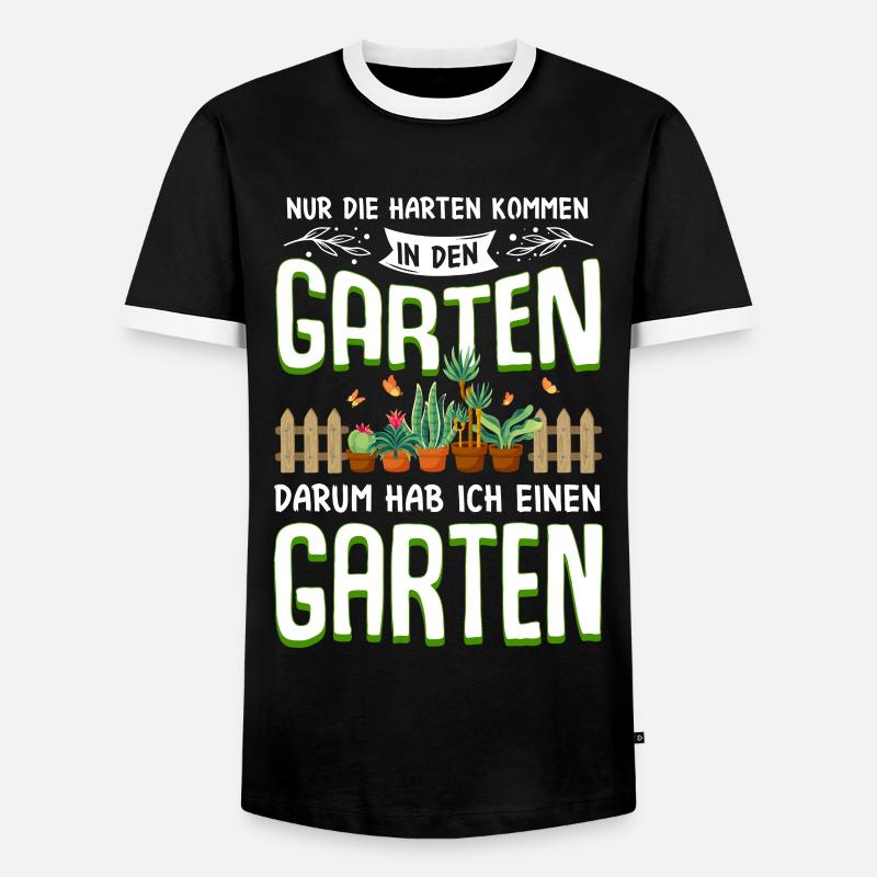 Garten - Männer Kontrast-T-Shirt - Schwarz/Weiß