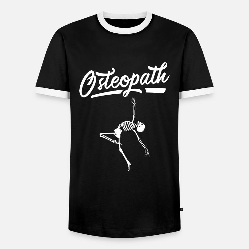 Osteopath Chiropraktiker Osteopathie Osteopathin - Männer Kontrast-T-Shirt - Schwarz/Weiß