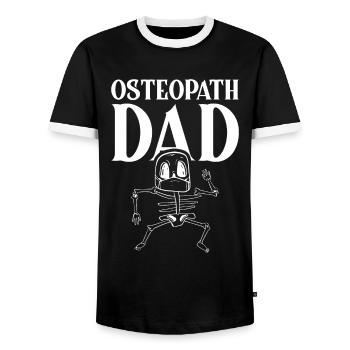 Osteopath Papa Osteopathin Osteopathie Beruf - Männer Kontrast-T-Shirt - Schwarz/Weiß - Vorne - AI Model Female 172 light (172cm) & AI Model Male 178 light (178cm)
