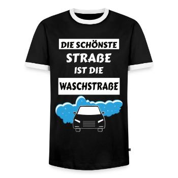 Autowaschen lustige Designs witziger Spruch tuning - Männer Kontrast-T-Shirt - Schwarz/Weiß - Vorne - AI Model Female 172 light (172cm) & AI Model Male 178 light (178cm)