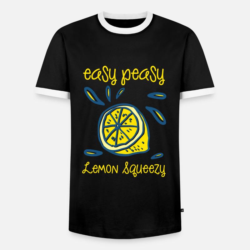 Easy Peasy Lemon Squeezy - Men's Ringer Shirt - black/white