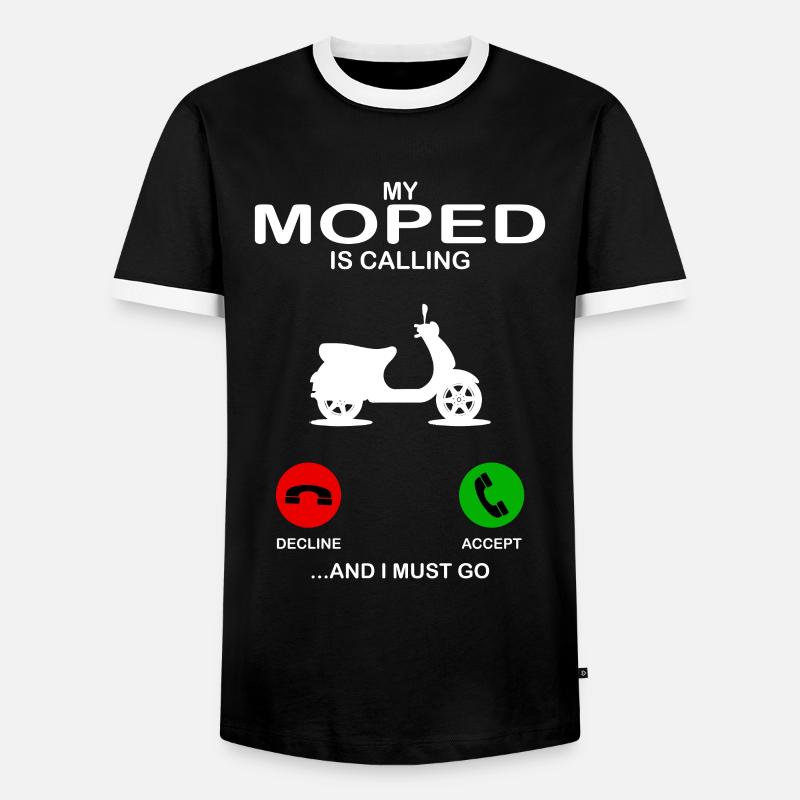 moped - Men's Ringer Shirt - black/white
