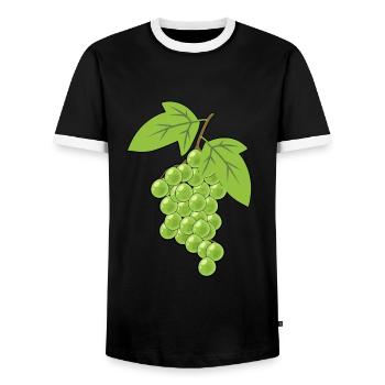 Grapes Grapes Hobby gardeners Harvest Grapevine - Men's Ringer Shirt - black/white - Front - AI Model Female 172 light (172cm) & AI Model Male 178 light (178cm)