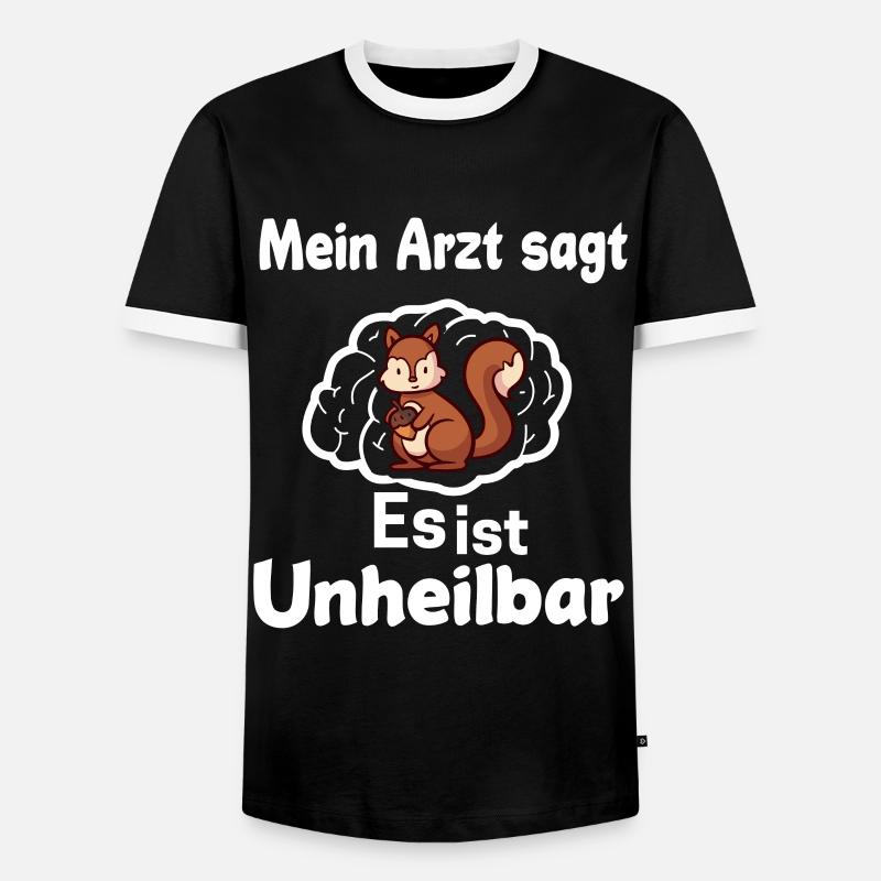 Eichhörnchen - Männer Kontrast-T-Shirt - Schwarz/Weiß