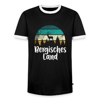 Bergische Heimat Urlaub Wandern Geschenkidee - Männer Kontrast-T-Shirt - Schwarz/Weiß - Vorne - AI Model Female 172 light (172cm) & AI Model Male 178 light (178cm)