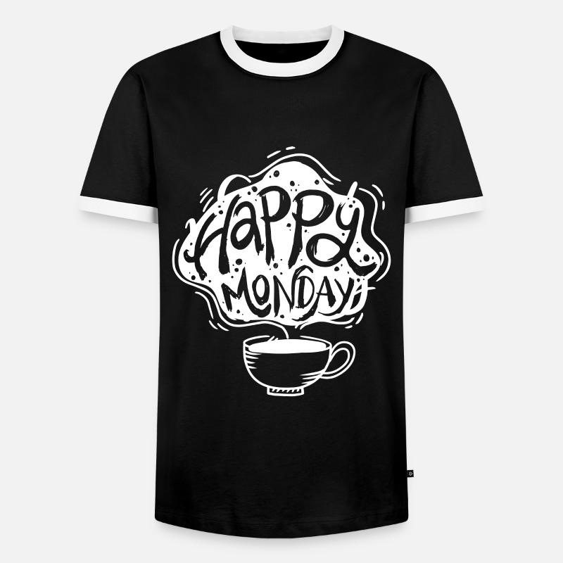 Monday - Men's Ringer Shirt - black/white
