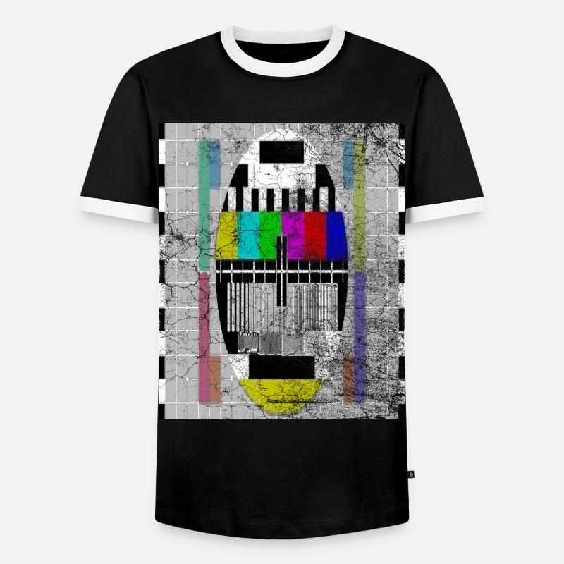 testbild bright - Männer Kontrast-T-Shirt - Schwarz/Weiß