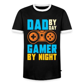 Gamer Gaming Video Games Videospiele - Männer Kontrast-T-Shirt - Schwarz/Weiß - Vorne - AI Model Female 172 light (172cm) & AI Model Male 178 light (178cm)