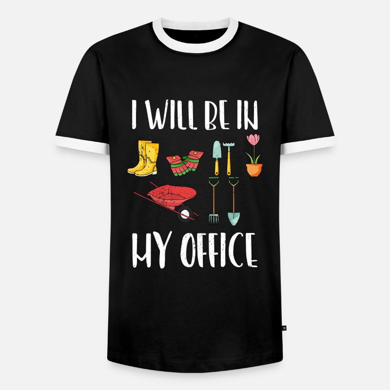 Garten - Männer Kontrast-T-Shirt - Schwarz/Weiß